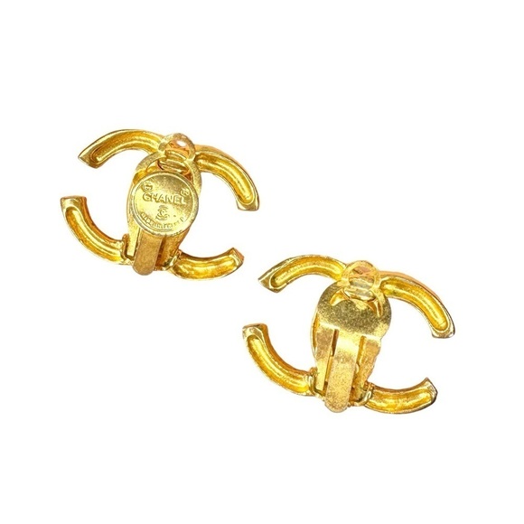 CHANEL Gold CC Vintage Clip On Earrings Set - Picture 16 of 16